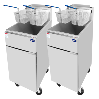 Two 40 lb. 2 Basket Fryers