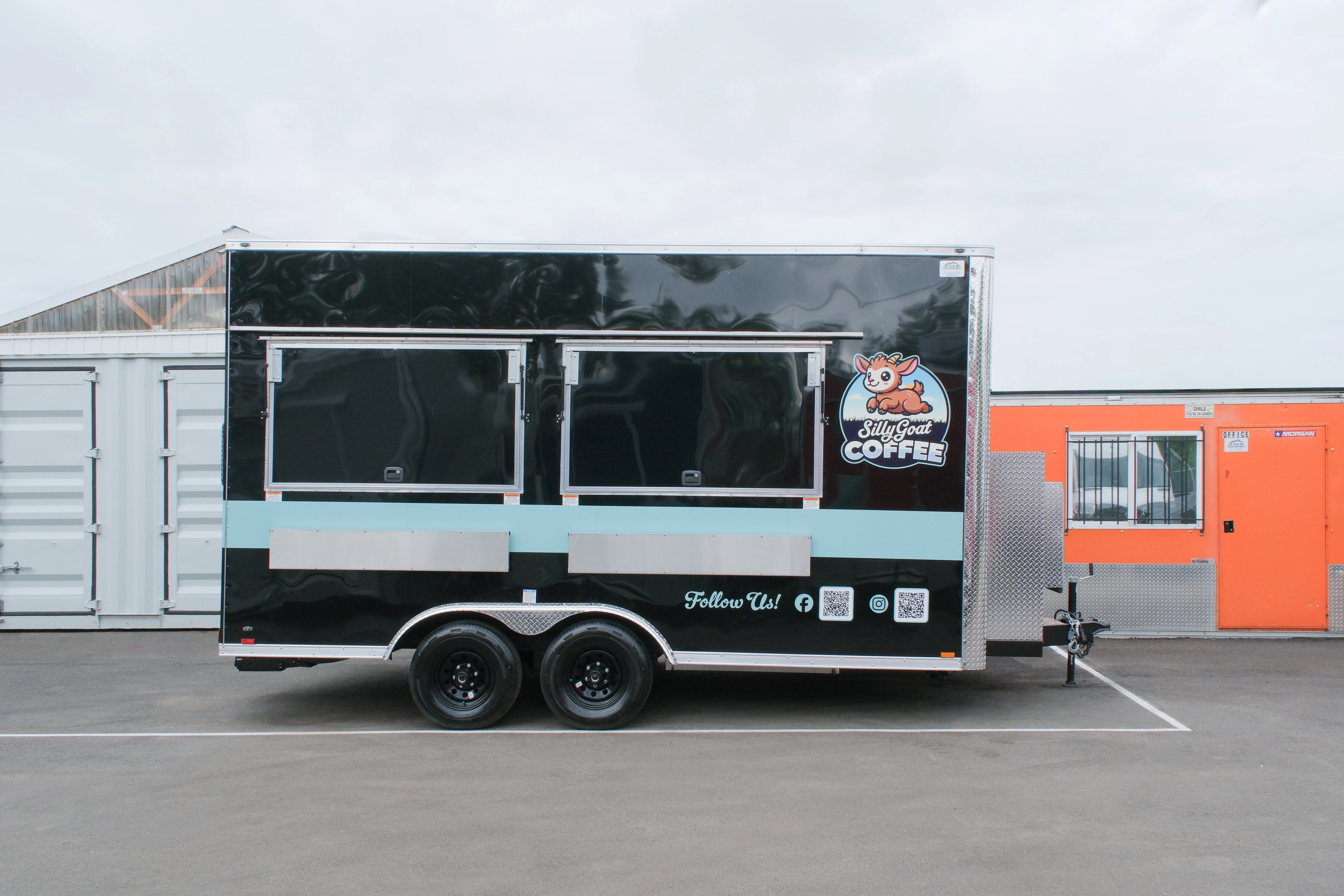 High-performance custom food trailer with modern design and professional kitchen setup