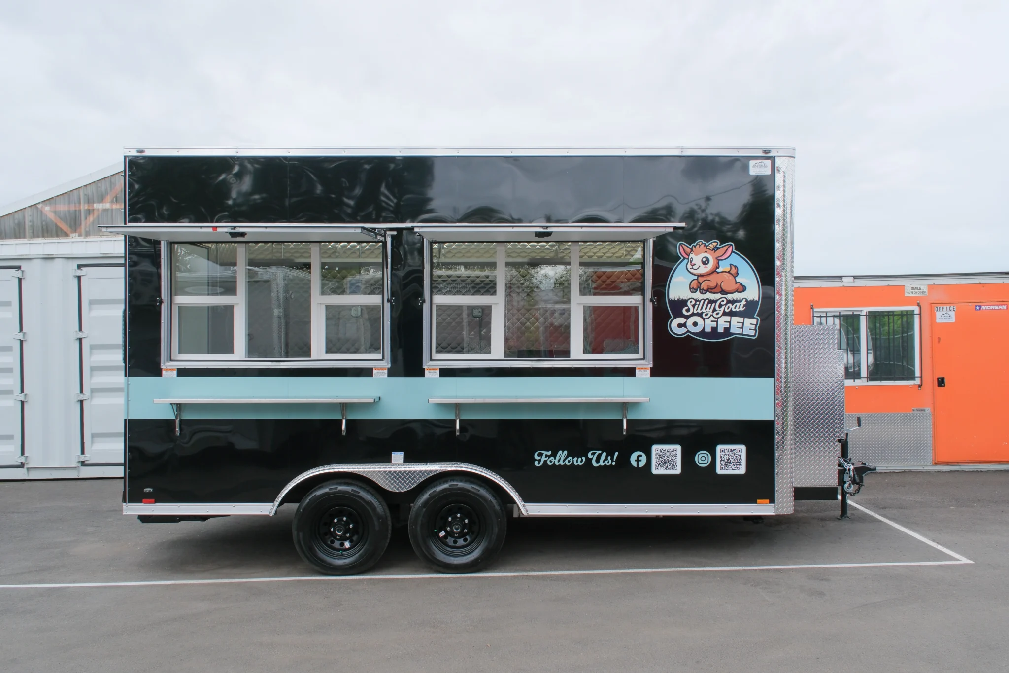 California custom concession trailer featuring premium stainless steel food preparation equipment