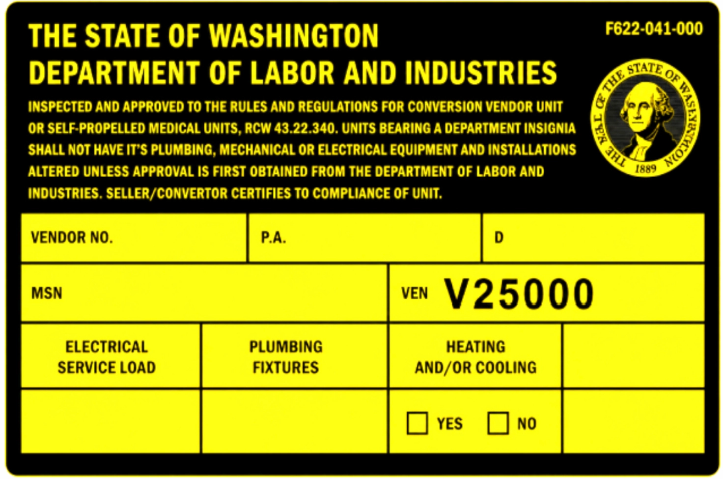 State of Washington Department of labor and Industries